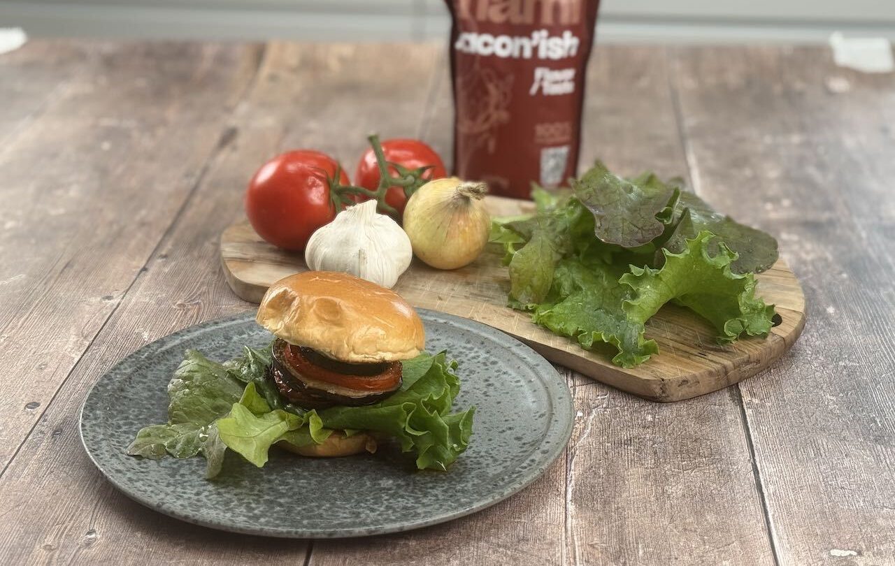 Ratatouilleburgare med Bacon'ish-Mayo 